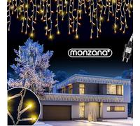 Monzana Guirlande lumineuse 200 LED 10m illumination Blanc chaud décoration noël éclairage cascade intérieur extérieur