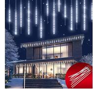 MONZANA® Guirlande lumineuse 480 LED Blanc Effet Stalactites 3 6 Watt Déco de Noël Style Etoile Filante 8 6m cable inclu