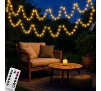 MONZANA® Guirlande lumineuse 600 LED Blanc chaud avec télécommande minuteur décoration de Noël illumination éclairage