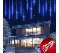 Monzana Guirlande lumineuse LED Bleu 8,6 m 480 LED effet pluie de météorites diamants stalactite Noël extérieur décoration