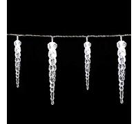 MONZANA® Guirlande lumineuse stalactites 40 LED Blanc Télécommande Minuterie 8 modes Illumination Extérieur décoration noël