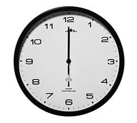 Monzana® Horloge Murale Radio pilotée à Quartz silencieuse Noire Ø 31cm avec trotteuse Changement d'heure Automatique