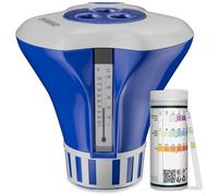 Monzana® Kit d'entretien pour Piscine et Spa avec Diffuseur Flottant 150 Bandelettes de Test 3-en-1 Testeur d'eau pH Chlore Libre Alcalinité