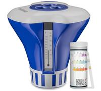 Monzana® Kit d'entretien pour Piscine et Spa avec Diffuseur Flottant 150 Bandelettes de Test 3-en-1 Testeur d'eau pH Chlore Libre Alcalinité
