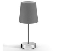 Monzana Lampe de table avec abat-jour gris-anthracite - table de chevet bureau lumière tamisée 15W maison intérieur hauteur 32 cm douille E14