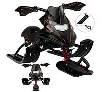 Monzana® Luge Snow Racer KJ-5000 dirigeable pour Enfants 2 Freins câble de Traction Automatique Volant Aspect Moto Neige