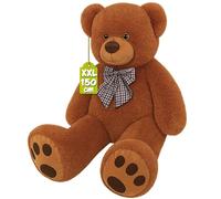 Monzana Ours en Peluche Nounours XXL 150cm Marron Doudou Peluche Ours en Peluche Teddy Cadeau Enfant Adulte Jouet