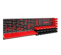 Monzana® Panneaux muraux pour outils avec 68 supports et 28 boites de rangement empilables porte-outils bricolage atelier