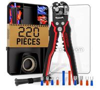 MONZANA® Pince à dénuder multifonction électricien 3en1 220 pièces boîte 0,2-6mm² pince à dénuder automatique auto-ajustable dénuder sertir couper