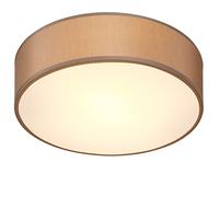 MONZANA® Plafonnier moderne 40W rond 30 cm 1 flamme E27 lampe en tissu lampe de plafond éclairage salon chambre bureau luminaire taupe