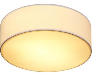 MONZANA® Plafonnier moderne 40W rond 30 cm 1 flamme E27 lampe en tissu lampe de plafond éclairage salon chambre bureau luminaire blanc