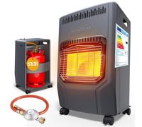 MONZANA® Poêle à gaz GH4500 4200W 3 niveaux de chauffage adaptateur européen requis (non inclus) plaques camping chauffage d'appoint gaz mobile adaptateur correspondant type W 21,8x1/14 LH