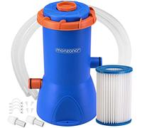 Monzana Pompe de Filtration pour Piscine MZP90 3.800 l/h Puissance 90W Cartouche de Filtration filtrante tuyaux Pompe Piscine Eau