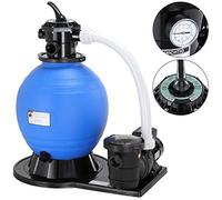 MONZANA® Pompe filtre à sable 15,9 m³ auto-amorçante pour piscines jusqu’à 70 m³ certifié TÜV vanne 7 voies raccord 2en1 Ø32-38mm système de filtration à sable