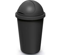 Keden® Poubelle cuisine 50L couvercle basculant plastique recyclé 100% corbeille papier bureau support fixation sac-poubelle déchets bio noir