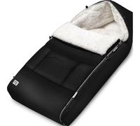 Monzana® Réducteur de lit bébé - Chancelière Universelle Noir pour Poussette landeau ou Siege Auto, Couverture Bebe emmaillotage, nid d'ange, Gigoteuse Hiver, Plaid Cosy Avion Cabine