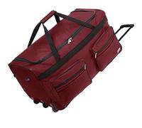 Monzana® Sac De Voyage à roulettes Rouge - Sac de Sport 85L avec poignée télescopique - Trolley Valise Duffle Bag Weekender avec Cadenas - 70x36x34cm