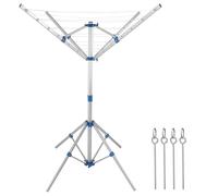 Monzana® Sechoir A Linge Pliable Type Parapluie 14 M, Etendoir Linge Exterieur Compact pour Lessive, Alternative Tancarville Et Portant A Vetement pour Jardin Balcon Camping