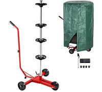 Monzana Support de pneus Mobile pour 4 Roues Jantes Max. 225mm Arbre de Rangement avec Frein Accessoires et Housse Stockage Flottant