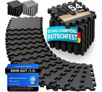 MONZANA® Tapis de Protection de Sol Noir 30 x 30 cm Mousse EVA 54 pièces Dalles de Protection Sport Piscine Jeu Enfant