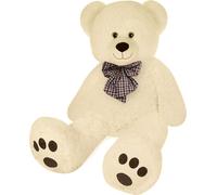 MONZANA® Teddy Bear L - XXXL 50-175cm Fourrure douce Noeud Imprimé Tatz Cadeau Peluche Doudou Tissu Géant Teddy Bear