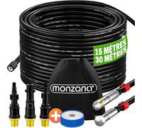 MONZANA® Tuyau déboucheur Premium 15m 200 bar 3 embouts 2 buses compatible Kärcher nettoyeur haute pression tuyau nettoyage déboucheur canalisation