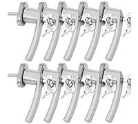 MONZANAŽ 10x Poignée de fenętre argentée verrouillable ŕ clés sécurité Enfants poignée de sécurité pour fenętre Acier