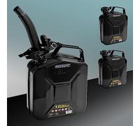 MONZANA® 3x Jerrican essence en métal 5L homologation ONU transport liquides diesel huile voiture moto bidon récipient réservoir carburant