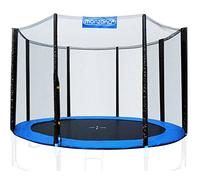 MONZANAŽ Filet Trampoline Sécurité Ř305cm 8 Barres Résistant UV Filet de Protection Filet extérieur résistant