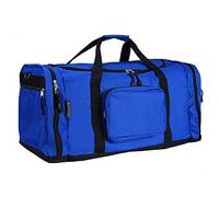 MONZANAŽ Sac de Sport Football ou Sac de Voyage Bleu de 90L 70x35x35cm avec Bandouličre Epaulette Amovible réglable et Poches Type Dufflebag
