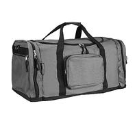 MONZANA® Sac de Voyage - Sac de Sport Gris 90L Football Transport Bandoulière Amovible Réglable Weekender Duffelbag
