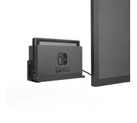 Monzlteck support mural pour nintendo Switch Original et OLED, presque ou derrière la télévision, accessoires de jeu, support de quai, métal noir