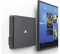 Monzlteck Support Mural pour PS-4 Slim, près ou derrière la télévision, Gain de Place, personnalisé pour s'adapter Parfaitement à la PlayStation4 Slim, Facile à Installer