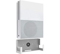 Monzlteck Wall Mount For Xbox One S ,Near Or Behind TV, Easy to Install, Stable Metal Holder(White)