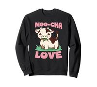 Moo-cha Love Cow Kawaii Cute Funny Cow Sweatshirt