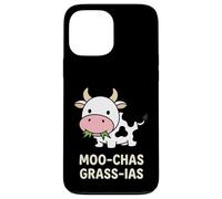 Moo-chas Grass-ias Vache Mignonne Meme Brainrot Coque pour iPhone 13 Pro Max