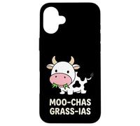 Moo-chas Grass-ias Vache Mignonne Meme Brainrot Coque pour iPhone 16 Plus