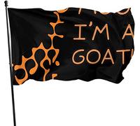 Moo de saison ! Je suis une chèvre ! Drapeau de jardin, drapeau de jeu 3 x 5 pieds décorations pour la maison extérieure