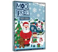 Moo Free Calendrier de l'Avent 2021 au chocolat blanc sans produits laitiers, gluten et soja Convient aux végétariens et végétaliens 70 g