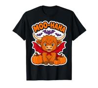 Moo Haha Vampire Highland Cow Halloween Costume Men Women T-Shirt