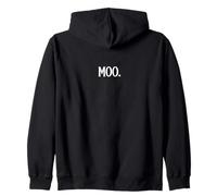 Moo Minimalist Funny Animal Farm Talk Hommes Femmes Sweat à Capuche