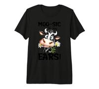 Moo-Sic à Mes Oreilles T-Shirt Haut de Gamme