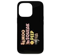 Moo Squeak Peep IA Agriculteur Fermier Animaux Mignons Ferme Coque pour iPhone 13 Pro