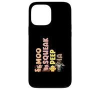 Moo Squeak Peep IA Agriculteur Fermier Animaux Mignons Ferme Coque pour iPhone 13 Pro Max