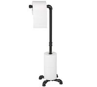 MOOACE Support de Papier Toilette, Distributeur de Rouleau de Papier Toilette Industriel autoportant, Noir