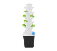 MooBeey Kit de culture hydroponique à 6 étages avec 30 trous, tour de croissance hydroponique, tour de plantation sans terre avec pompe à eau, système hydroponique Aeroponic Tower avec réservoir d'eau