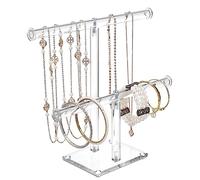 MOOCA Présentoir rond en acrylique à 2 niveaux pour bracelet en forme d'arbre