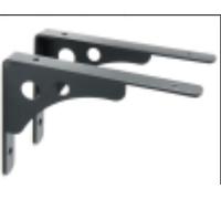 Mooche 2 Pièces Équerre Étagere Murale Robustes de 15 CM, Support Étagere Murale Pratique, Equerre Etagere Murale à Angle Droit 90°, Equerre Etagere en Acier Inoxydable Application Large, Noir