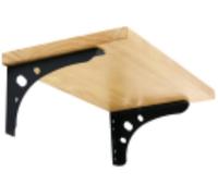 Mooche 2 Pièces Équerre Étagere Murale Robustes de 20 x 13 CM, Support Étagere Murale Pratique, Equerre Etagere Murale à Angle Droit 90°, Equerre Etagere en Acier Inoxydable Application Large, Noir