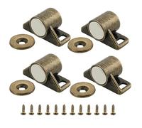 Mooche 4 Pièces aimant porte placard, 3.6 CM aimant de porte Magnétique Fermeture de Porte Peatique, Loquet de Porte Magnétique Aimant Meuble Fermeture pour Tiroir, Meuble, Armoire, Cabinet, Bronze